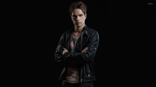 Man leather jacket posing arms - a leather jacket free wallpaper for desktop