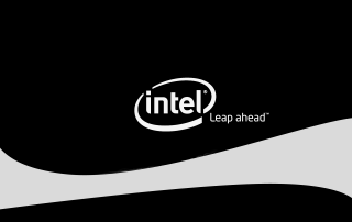 Black white logo intel side - a white logo free wallpaper for desktop