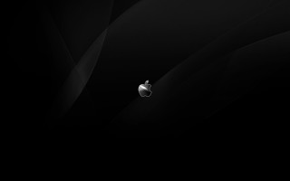 Black background apple logo side - an apple logo free wallpaper