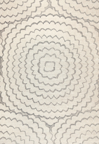White rug circular design black - circular free wallpaper for mobile
