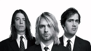 Group men suits ties blackwhite - brad holland free wallpaper