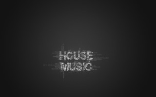 Black background house music white - white letter free wallpaper for desktop