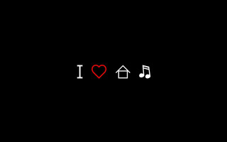 Black background red heart musical - love free wallpaper for desktop
