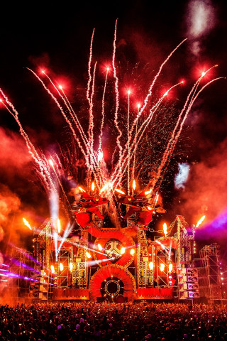 Crowd concert fireworks stage audience - an abstract sculpture free wallpaper