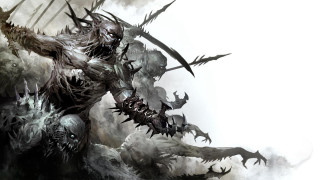 Demonic creature sword demon back 3 - a large head free wallpaper for desktop