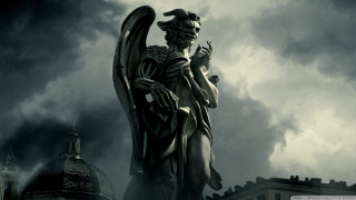 Angel demon sculpture dark sky - demonish free wallpaper