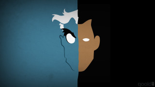 Man mustache face painted image - stuckism free wallpaper for desktop