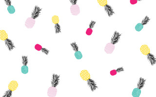 Pineapple pattern white background polka - annabel kidston free wallpaper