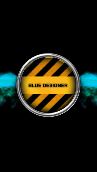 Blue yellow sign designer black - sign free wallpaper for mobile