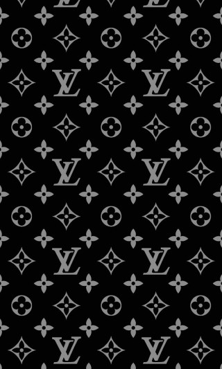 Black white louis vuitton pattern 3 - constant free wallpaper for mobile