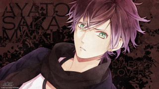 Purple haired man green eyes - green eye free wallpaper