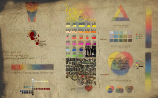 Colorful writing paper artwork - different color free wallpaper