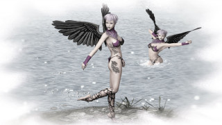 Woman bikini wings flying water - a woman in a bikini free wallpaper for desktop