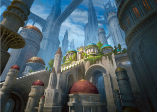 Futuristic city giant building tall - a futuristic city free wallpaper for desktop