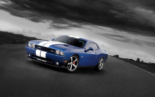 Blue white car cloudy sky 2 - free cars wallpaper for desktop