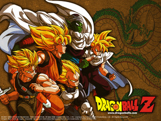 Dragon ball characters dragon snake - a group of dragon ball characters free wallpaper