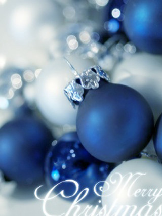 Blue white ornaments table merry - ornament free wallpaper
