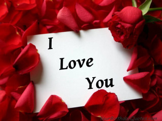 I love you red flowers - a card free wallpaper