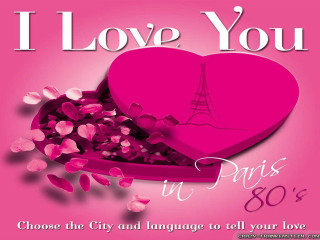 Pink heart background box flowers - the middle free wallpaper