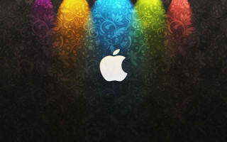 Colorful apple logo wallpaper pattern - a colorful apple logo free wallpaper for desktop