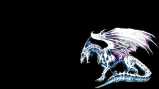 White dragon black background dark - a white dragon free wallpaper
