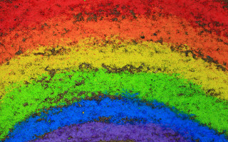 Rainbow colored background black border 2 - crayon art free wallpaper