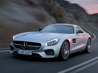 White mercedes sports car sunset - constant permeke free wallpaper