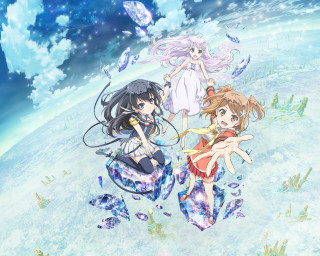 Anime girls snow arms around 4 - anime key visual free wallpaper for desktop