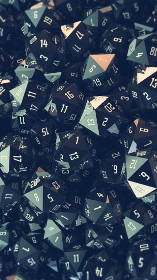 Black silver dice numbers pile - number free wallpaper for mobile