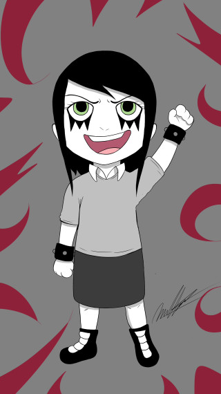 Gothic yandere clarice greeneyes blackhair - shirt free wallpaper for mobile
