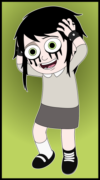Girl greeneyes blackhair whiteShirt blackshoes - claire falkenstein free wallpaper for mobile