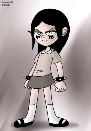 Cartoon girl sad look hand - sad free wallpaper for mobile