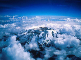 Snowy mountain clouds blue sky 3 - andrew geddes free wallpaper