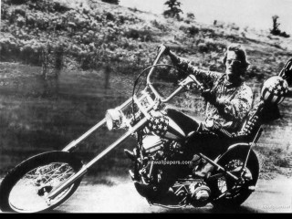 Man motorcycle dirt road countryside 2 - a fence and trees free wallpaper