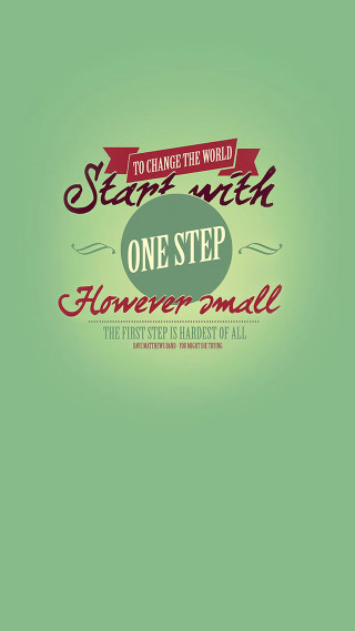 Green background quote change world - the world free wallpaper for mobile