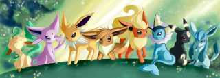 Pokemon group standing field grass - a group of pokemons free wallpaper