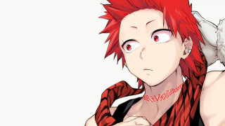 Red haired man cellphone anime - holding free wallpaper