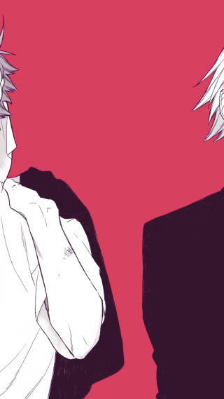 Man whitejacket whitehair blackjacket lineart - another man free wallpaper for mobile