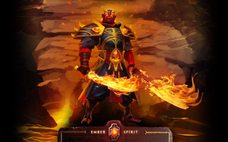 Fireball sword character game action - his hand and a sword free wallpaper for desktop