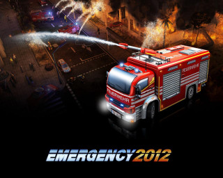 Fire truck spraying water city - a fire truck free wallpaper