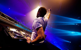 Dj mixing stage blue lights - david lazar free wallpaper for desktop