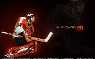 Man red white uniform hockey - uniform holding free wallpaper