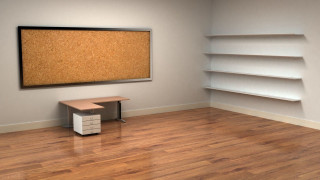 Room corkboard desk shelf wall 3 - a minimalist painting free wallpaper for desktop