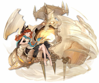 Woman dragon ride horns creature - anne said free wallpaper