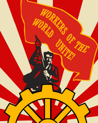 Man gun flag banner workers - bourgeoi free wallpaper for mobile