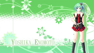 Girl short dress flower green - short free wallpaper for desktop