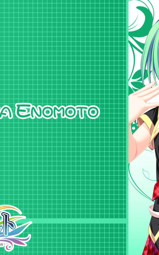 Green haired girl tennis racket - kyoto animation free wallpaper for mobile