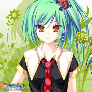 Girl blue hair tie green - elysium free wallpaper
