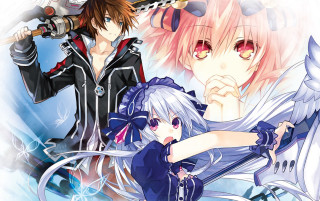 Anime characters swords bird shoulder - their shoulder free wallpaper for desktop