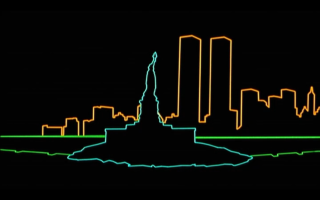 Fountain city night neon lights - cityscape free wallpaper for desktop